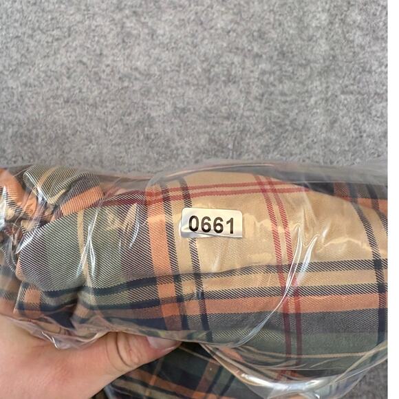 Orvis Shirt Mens 2XL Beige Green Plaid Flannel Button Up Long Sleeve Workwear - Picture 7 of 7